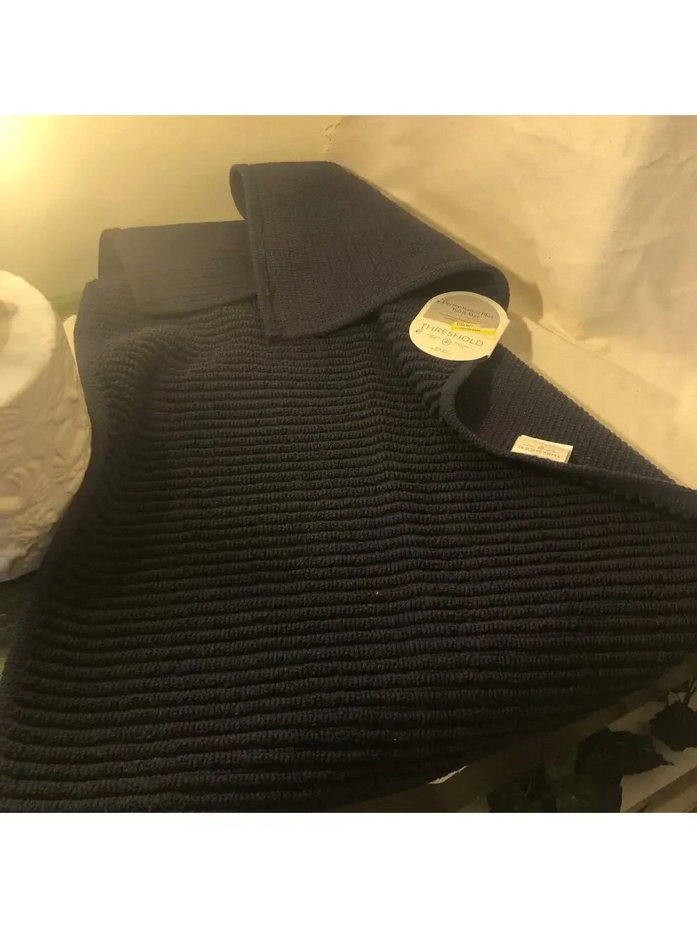 Threshold NWT Performance Plus Xavier Blue 100% Cotton Bath Mat 20x30